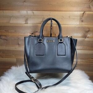Michael Kors Selby Black Pebbled Leather Satchel